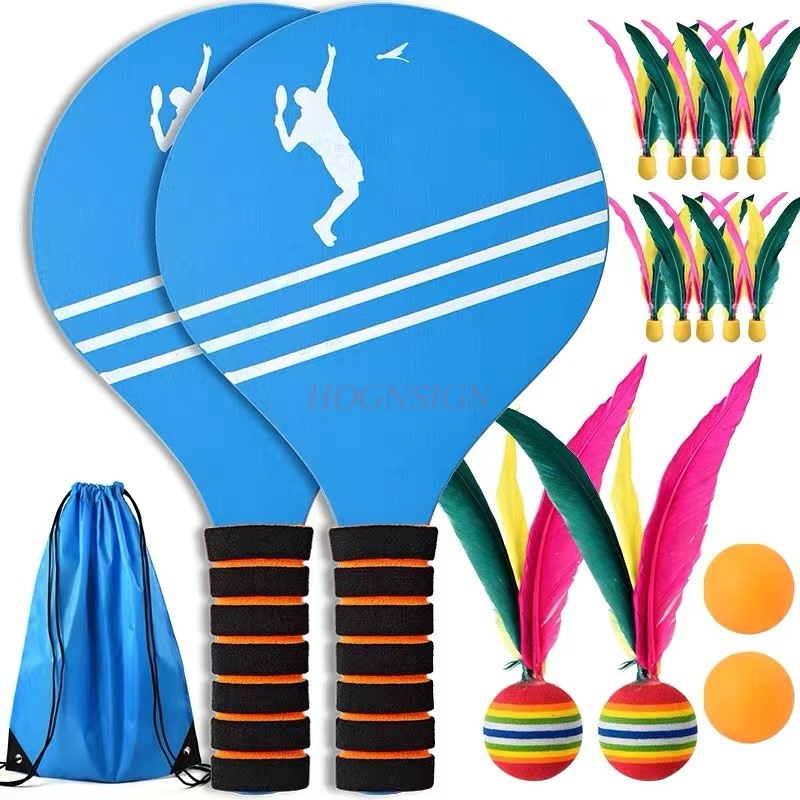Indoor Sport And Outdoor Sports - Raquette de badminton en bois massif,