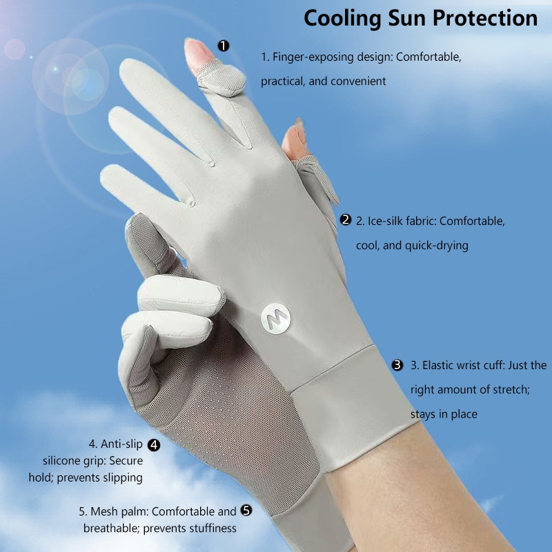 Gants respirants en soie glacé - Outdoor Sport Gloves avis et prix